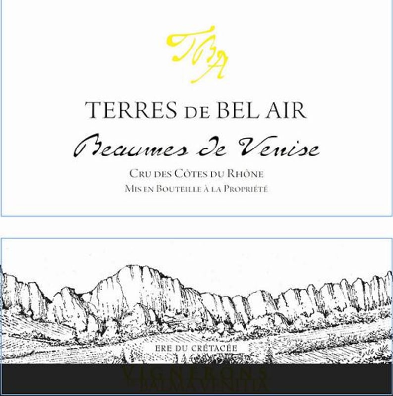 Cave Balma Vénitia Beaumes de Venise Terres de Bel Air 2011 Front Label