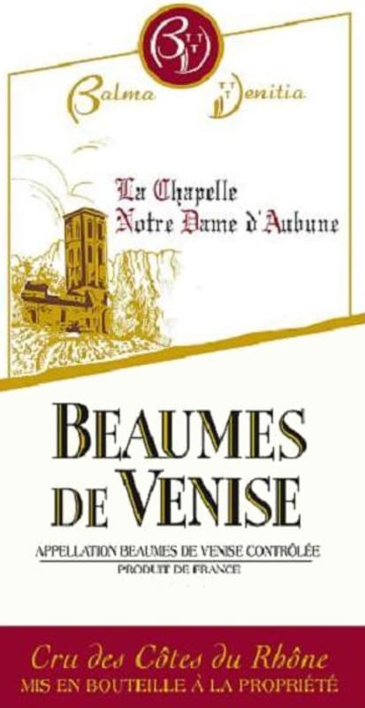 Cave Balma Vénitia Beaumes de Venise Notre Dame d'Aubune La Chapelle 2010 Front Label