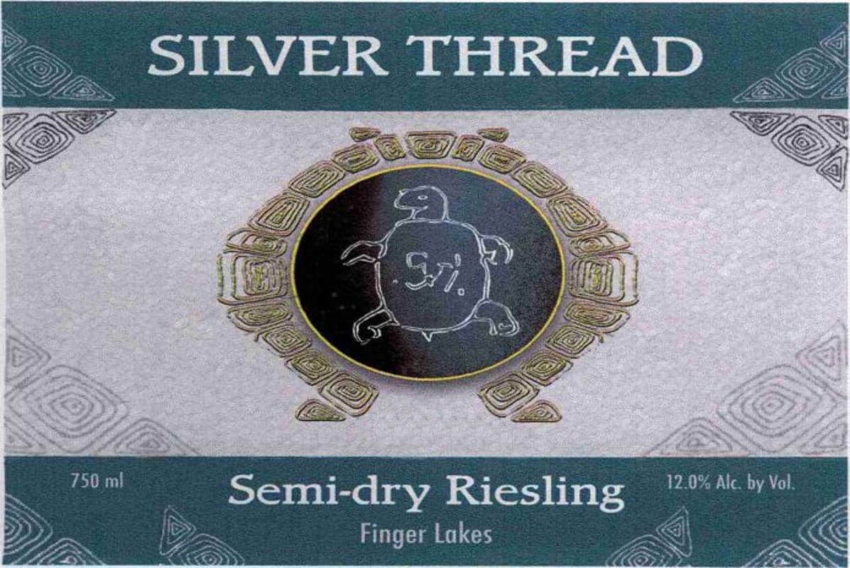 Silver Thread Semi-Dry Riesling 2012 Front Label