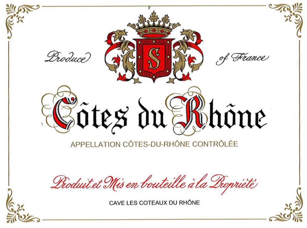 Cave Cooperative Les Coteaux Du Rhone Cotes du Rhone Serignan du Comtat Tradition 2012 Front Label