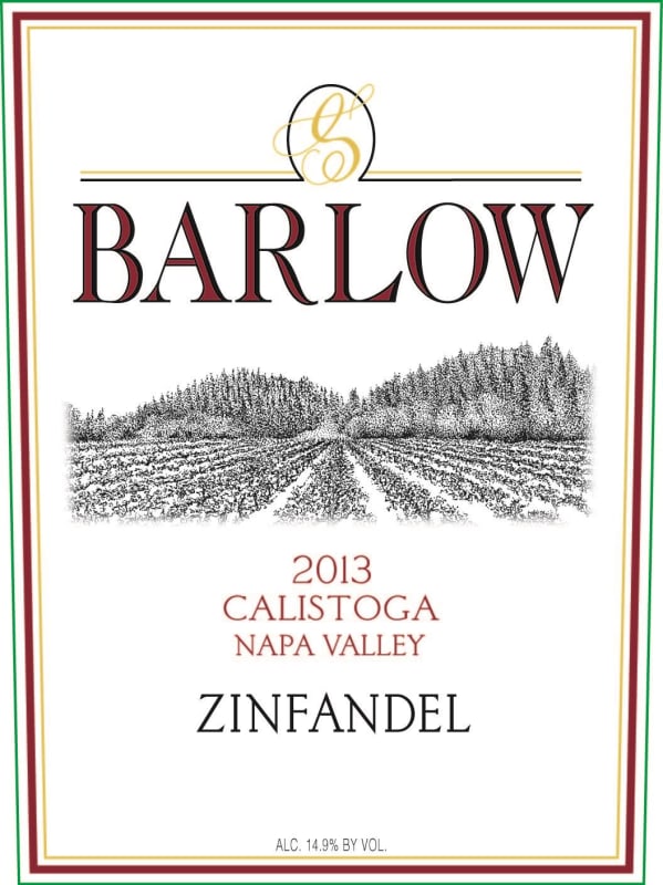 Barlow Barlow Zinfandel 2013 Front Label