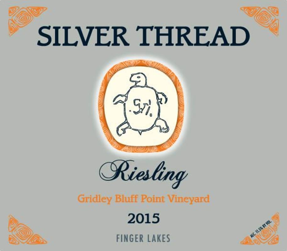 Silver Thread Gridley Bluff Point Vineyard Riesling 2015 Front Label
