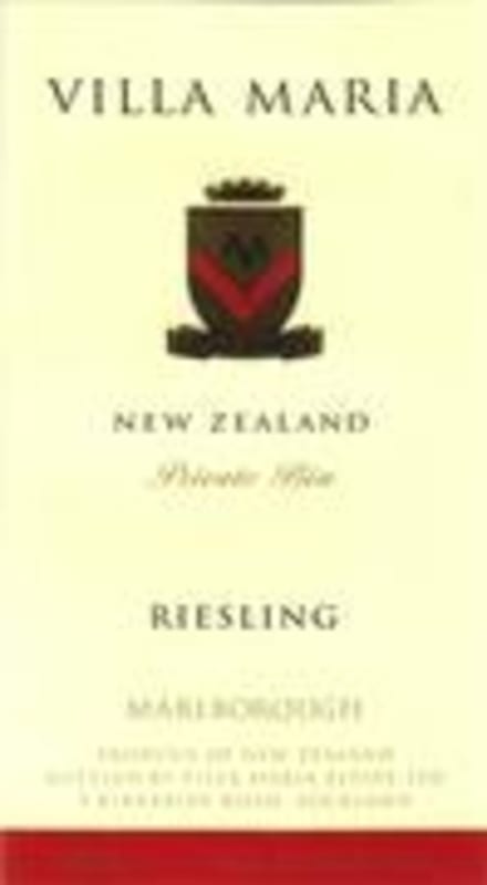 Villa Maria Private Bin Riesling 2000 Front Label