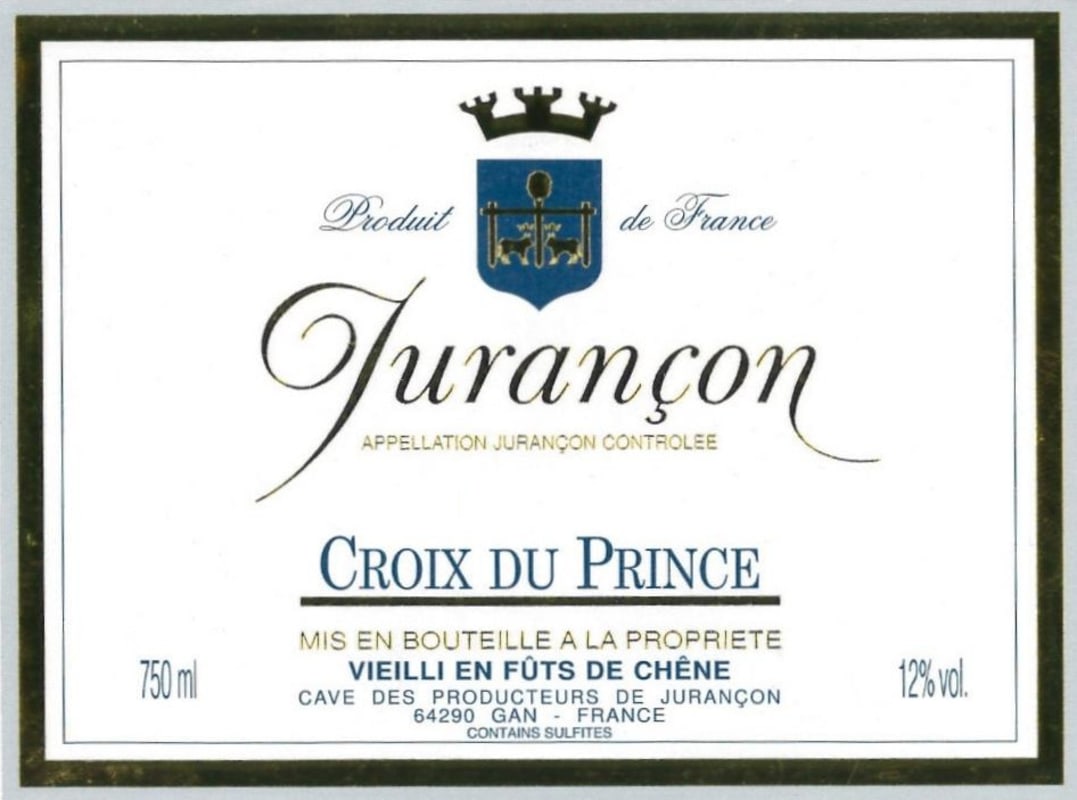 Cave de Gan Croix du Prince 2013 Front Label
