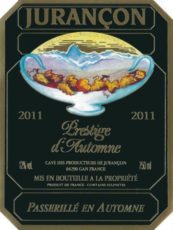 Cave de Gan Jurancon Prestige d'Automne 2011 Front Label