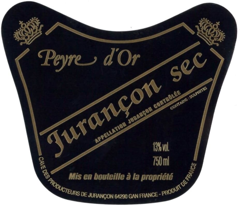Cave de Gan Peyre d'Or Sec 2014 Front Label
