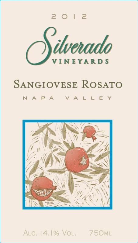 Silverado Sangiovese Rosato 2012 Front Label