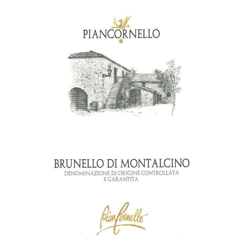 Piancornello Brunello di Montalcino 2012 Front Label