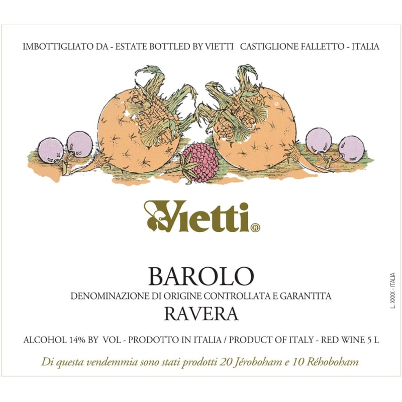 Vietti Barolo Ravera 2013 Front Label