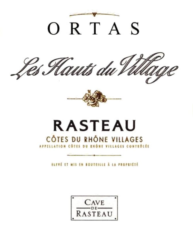 Cave de Rasteau Rasteau Les Hauts du Village 2004 Front Label