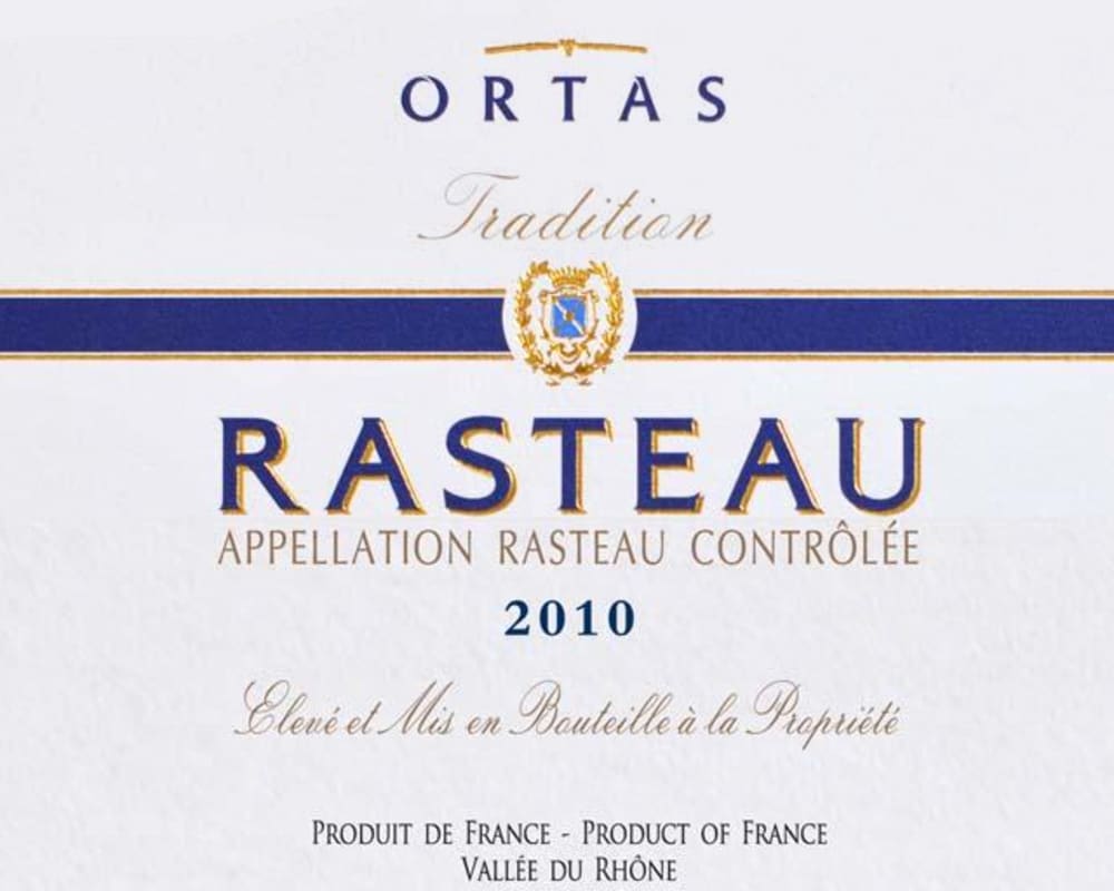 Cave de Rasteau Rasteau Tradition 2010 Front Label