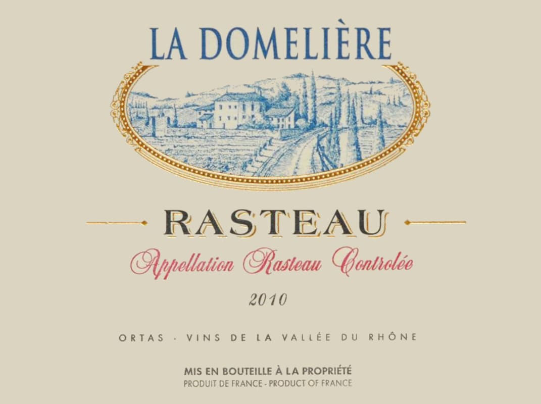 Cave de Rasteau Rasteau La Domeliere 2010 Front Label