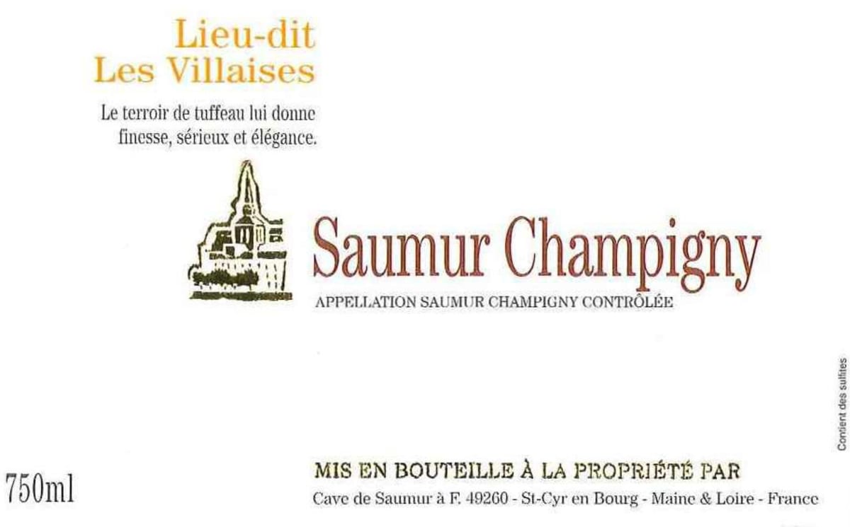 Cave de Saumur Saumur Champigny Lieu-dit Les Villaises 2008 Front Label