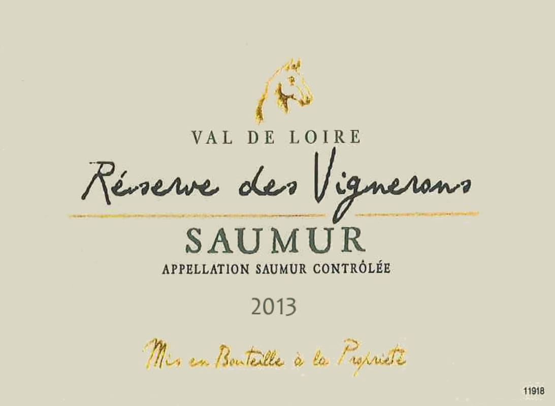 Cave de Saumur Saumur Blanc La Reserve des Vignerons 2013 Front Label