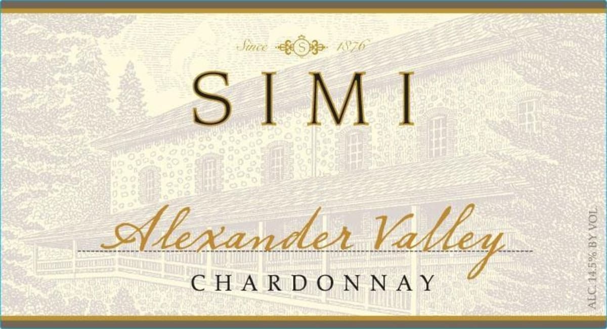 Simi Alexander Valley Chardonnay 2014 Front Label