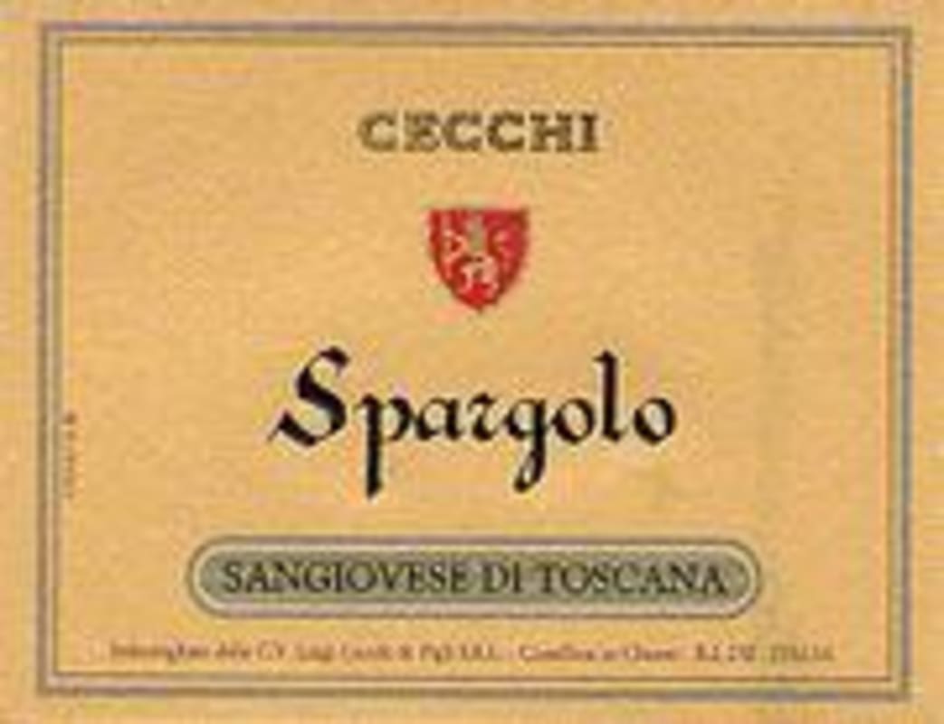 Cecchi Spargolo 1990 Front Label