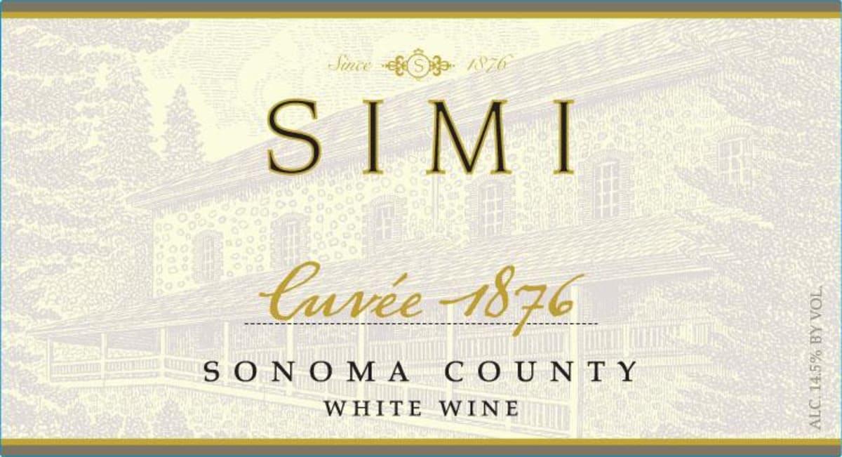 Simi Cuvee 1876 White Wine 2011 Front Label