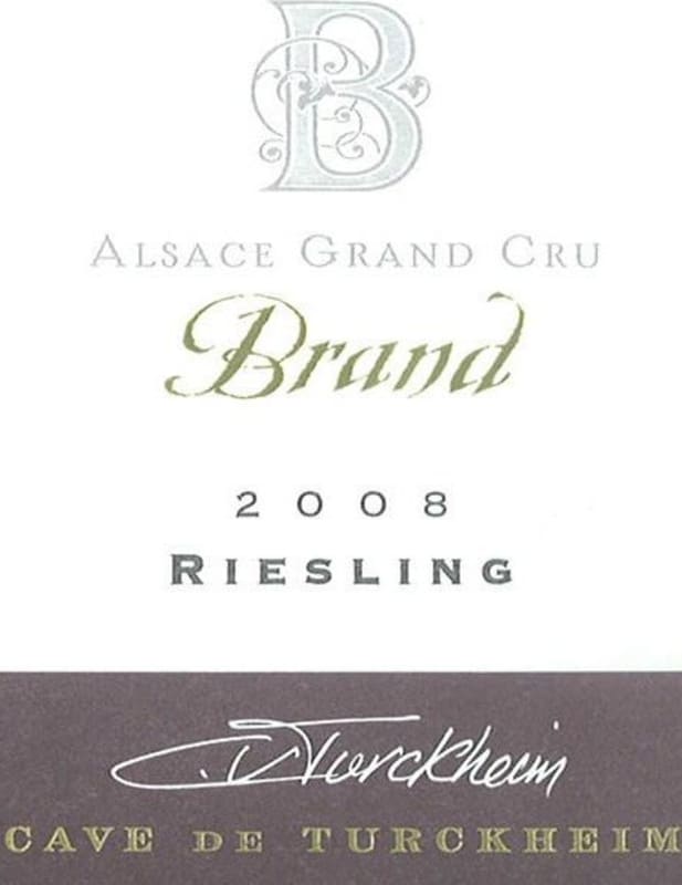 Cave de Turckheim Alsace Brand Grand Cru Riesling 2008 Front Label