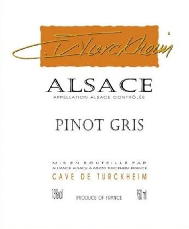 Cave de Turckheim Pinot Gris 2014 Front Label