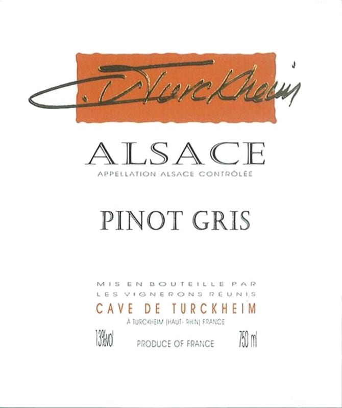 Cave de Turckheim Pinot Gris 2012 Front Label