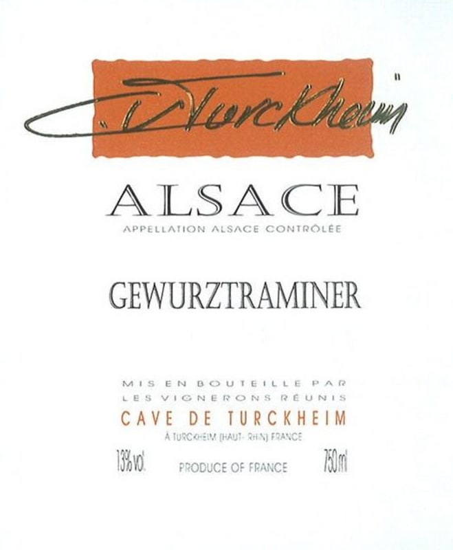 Cave de Turckheim Gewurztraminer 2012 Front Label