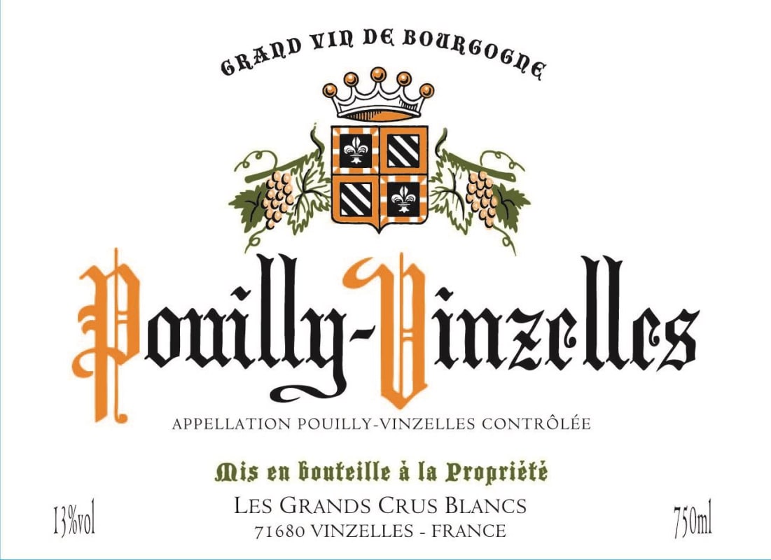 Cave des Grands Crus Blancs Maconnais Pouilly-Vinzelles 2015 Front Label