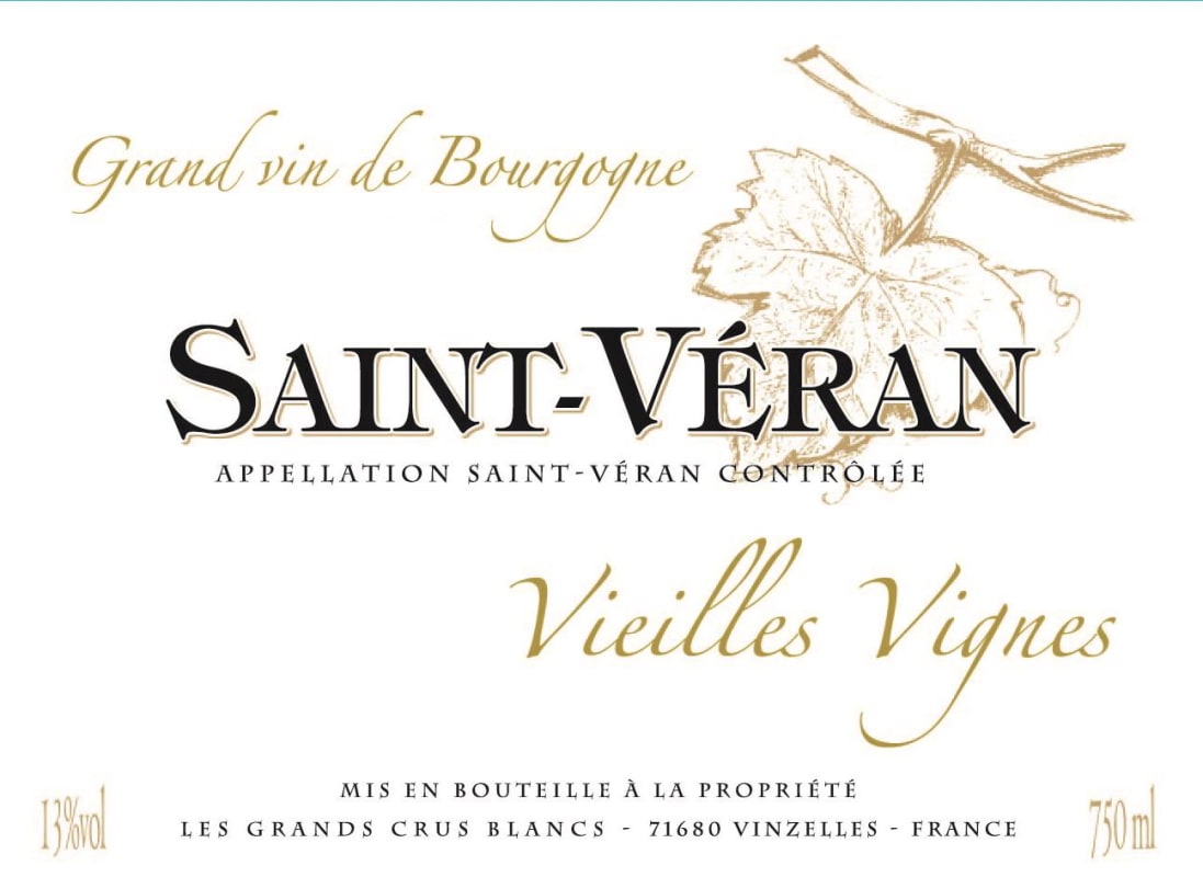 Cave des Grands Crus Blancs Saint-Veran Vieilles Vignes 2014 Front Label