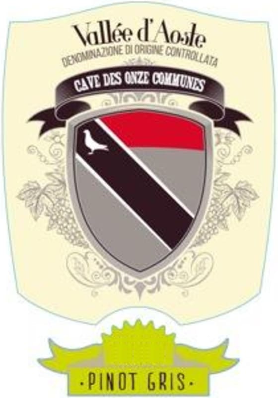 Cave des Onze Communes Vallee d'Aoste Pinot Gris 2015 Front Label
