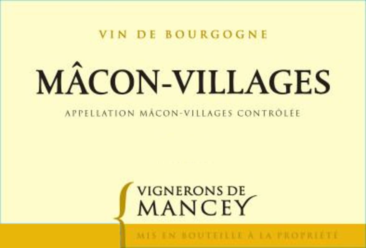 Vignerons de Mancey Macon-Villages 2014 Front Label