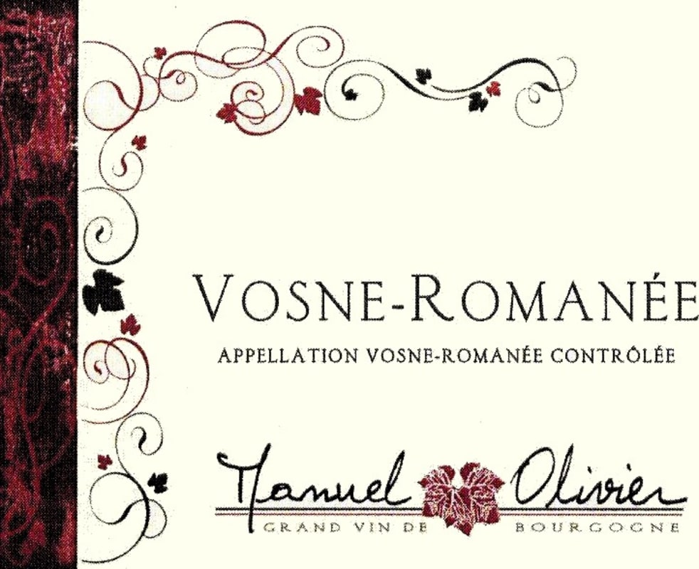 Domaine Manuel Olivier Vosne-Romanee 2008 Front Label