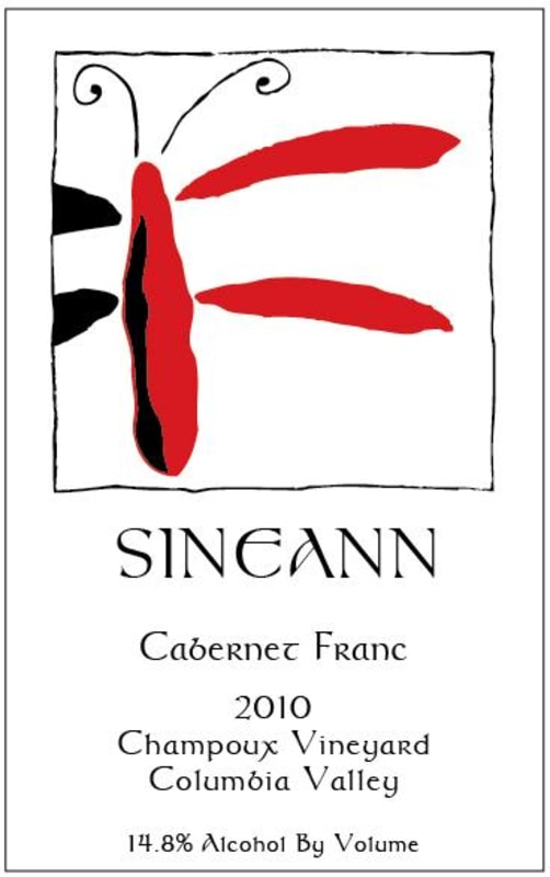 Sineann Champoux Vineyard Cabernet Franc 2010 Front Label