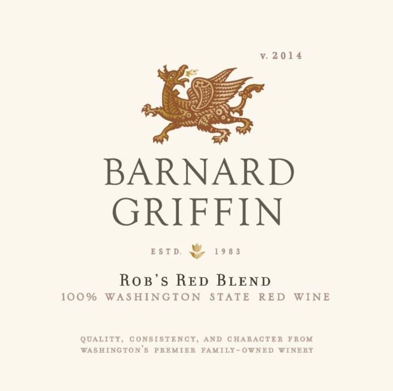Barnard Griffin Rob's Red Blend 2014 Front Label