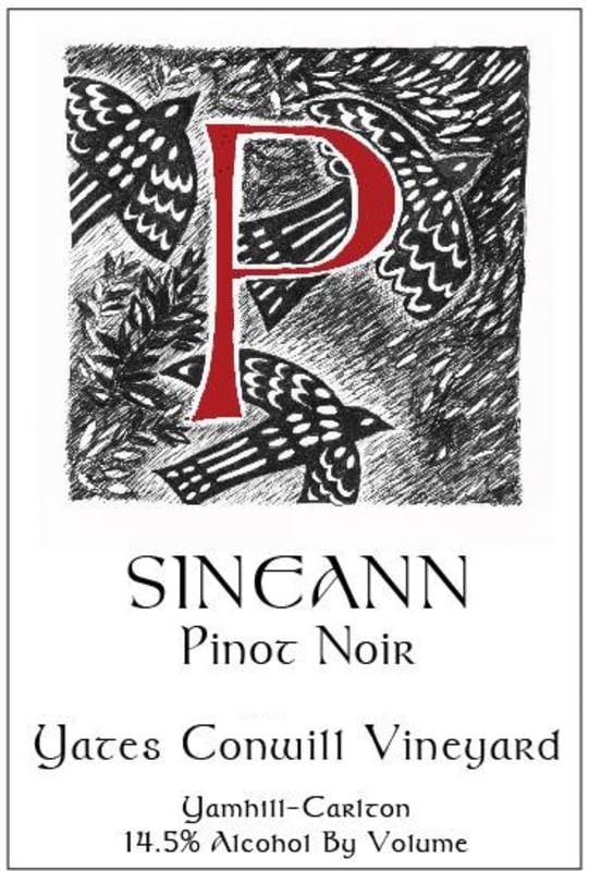 Sineann Winery Yates Conwill Vineyard Pinot Noir 2014 Front Label