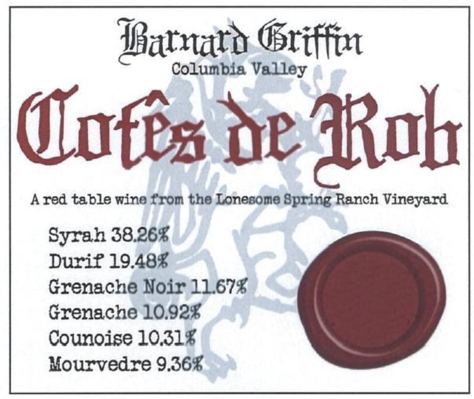 Barnard Griffin Cotes du Rob 2013 Front Label