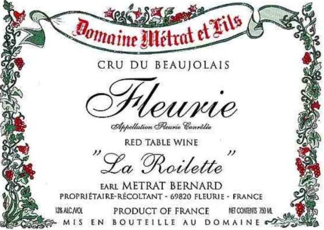 Domaine Metrat Fleurie La Roilette 2008 Front Label