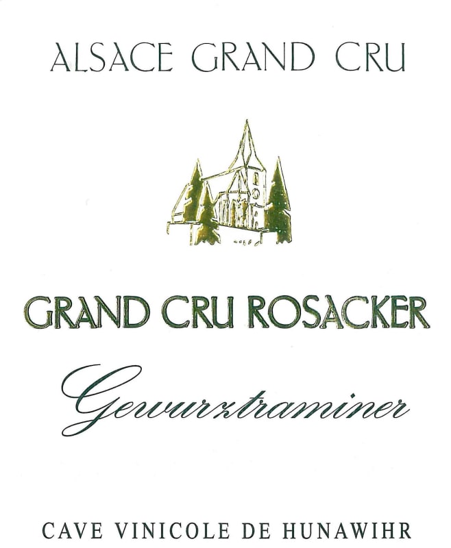Cave Hunawihr Alsace Rosacker Grand Cru Gewurztraminer 2015 Front Label