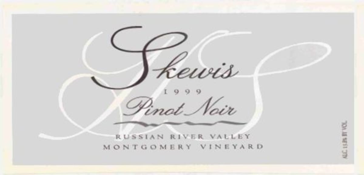 Skewis Montgomery Vineyard Pinot Noir 1999 Front Label