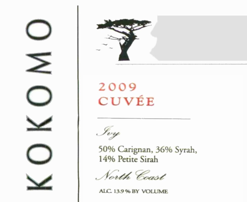 Kokomo Cuvee Red 2009 Front Label