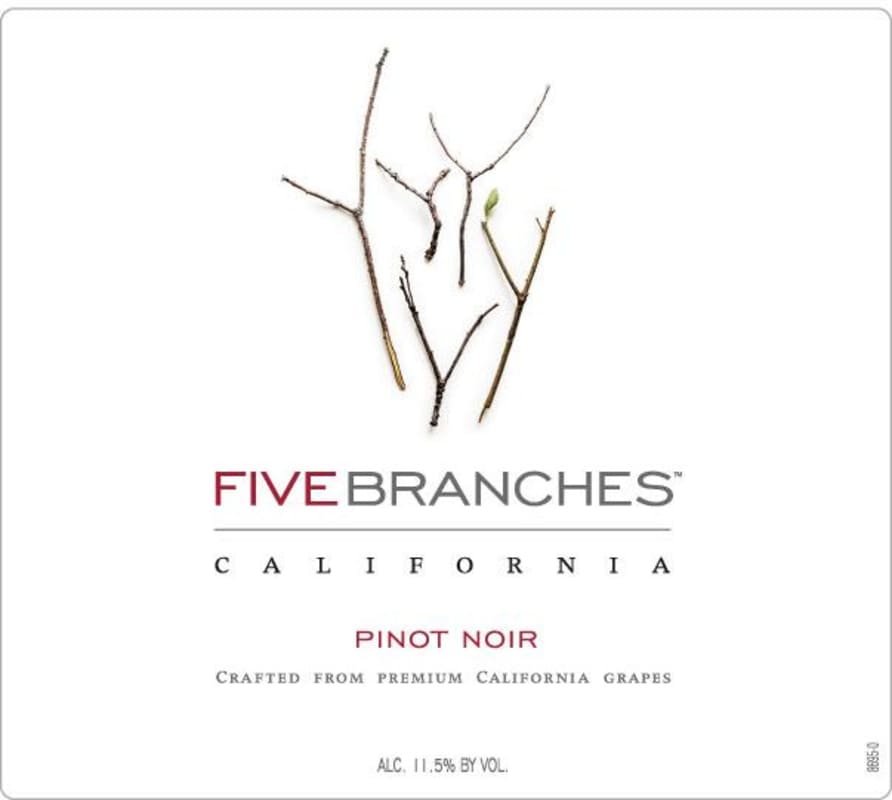 Five Branches Pinot Noir Front Label