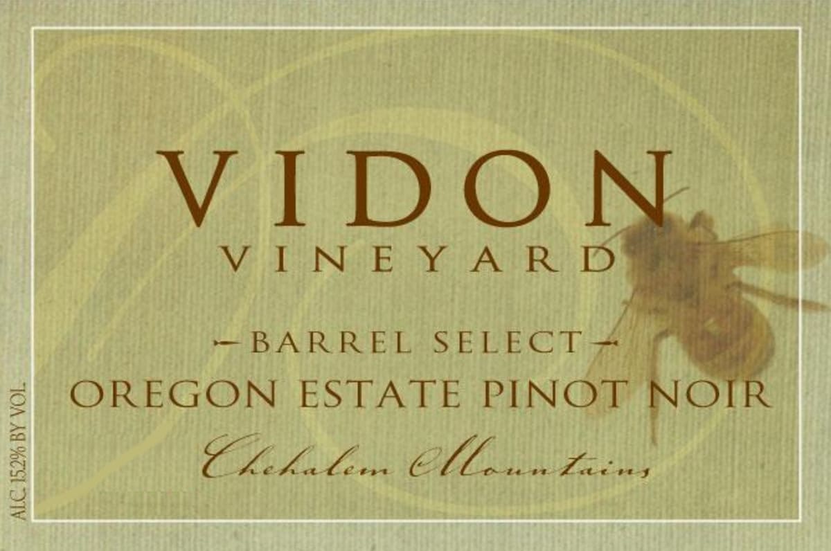 Vidon Vineyard Barrel Select Pinot Noir 2010 Front Label