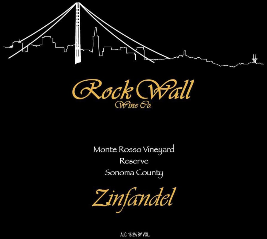Rock Wall Monte Rosso Reserve Zinfandel 2013 Front Label