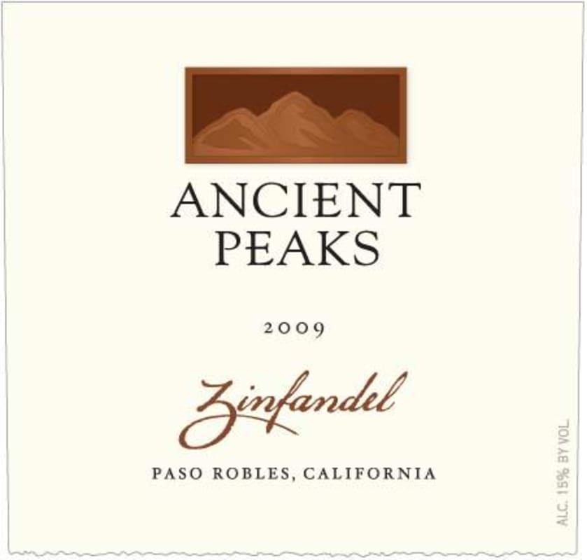 Ancient Peaks Paso Robles Zinfandel 2009 Front Label