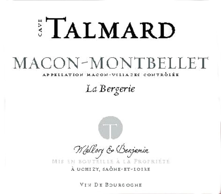 Cave Talmard Paul Macon-Montbellet La Bergerie 2014 Front Label