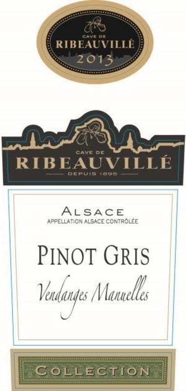Cave de Ribeauville Collection Pinot Gris 2013 Front Label