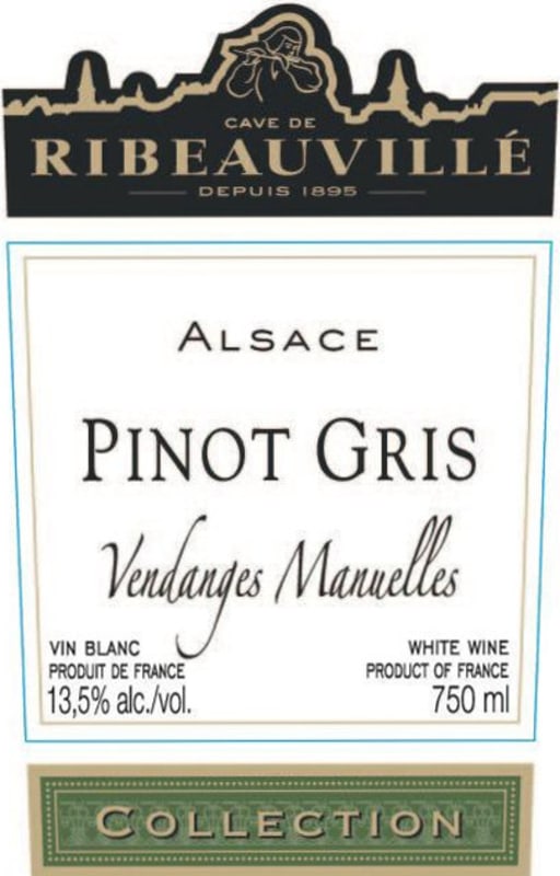 Cave de Ribeauville Collection Pinot Gris 2012 Front Label