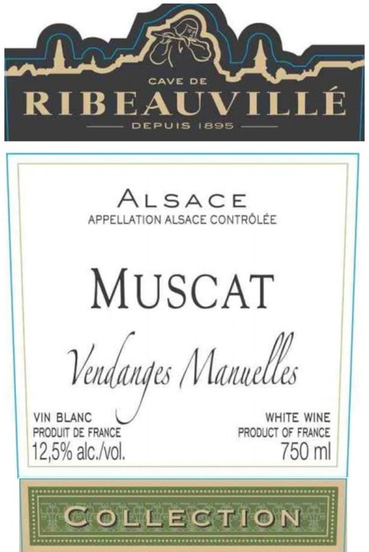 Cave de Ribeauville Collection Muscat 2014 Front Label