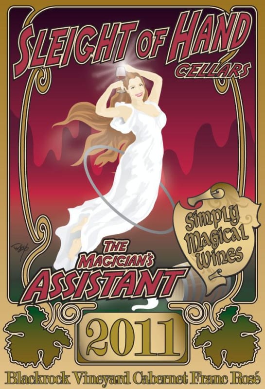 Sleight Of Hand The Magicians Assistant Blackrock Vineyard Cabernet Franc Rose 2011 Front Label
