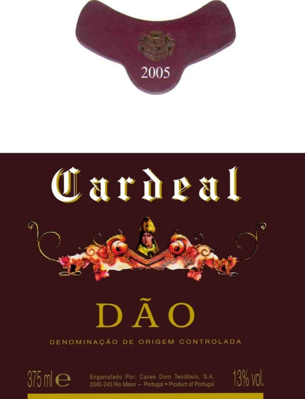 Caves Dom Teodosio Cardeal Tinto 2005 Front Label