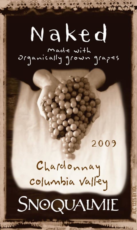 Snoqualmie Naked - Organic Chardonnay 2009 Front Label