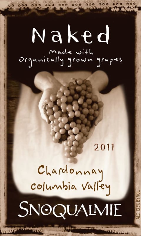 Snoqualmie Naked - Organic Chardonnay 2011 Front Label